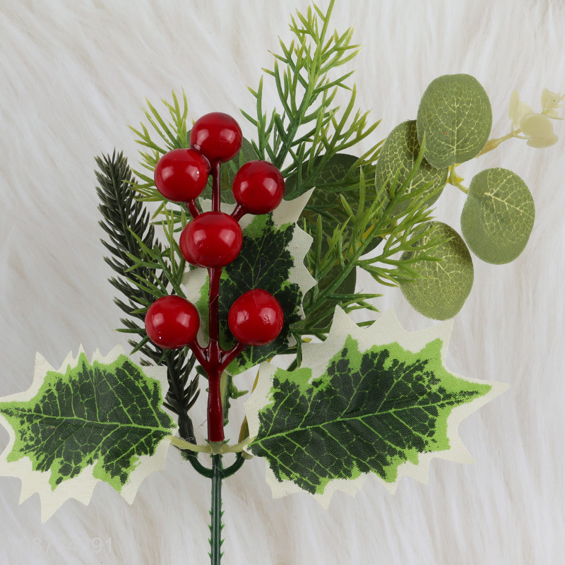 Good quality artificial Christmas picks with red berries