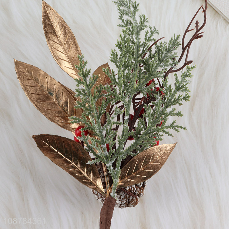 Online wholesale artificial Christmas pine picks with pinecones