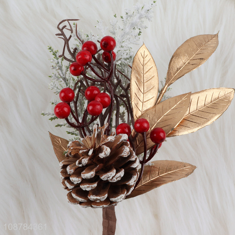 Online wholesale artificial Christmas pine picks with pinecones