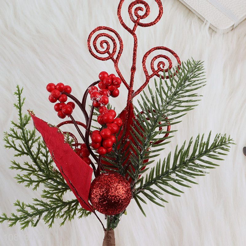New product artificial Christmas picks with red berries