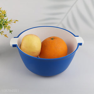 Wholesale plastic vegetable fruit washing basket drain basket