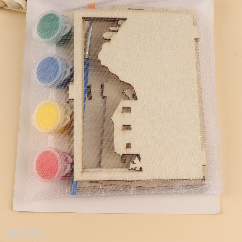Best Sale DIY 3D Layered Wooden Scene Painting Kit For Kids