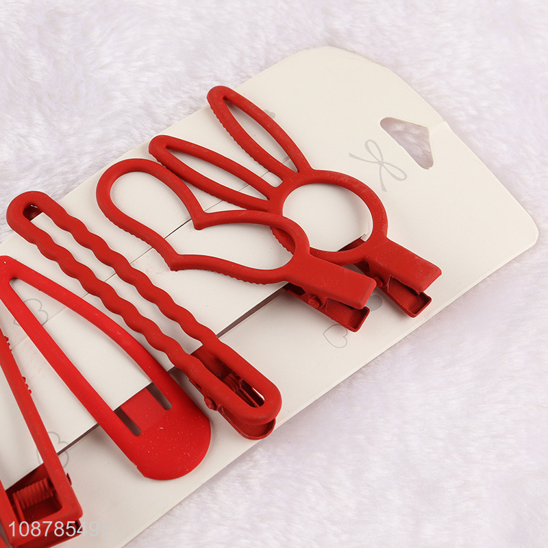Most popular red hollow hairpin for girls