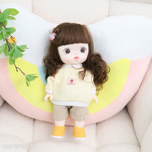 Factory price cute long hair girl doll baby toys