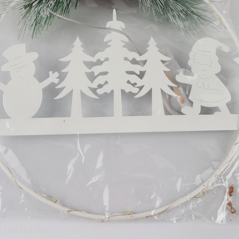 High quality metal Christmas wreath for front decoration