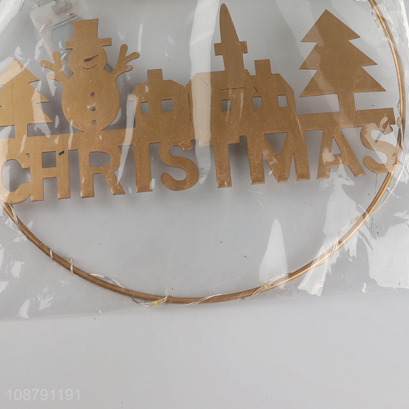 New arrival metal Christmas wreath for indoor outdoor decoration