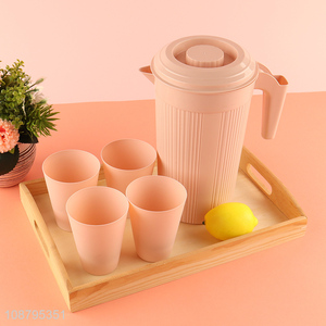 China factory plastic water jug and water cup set