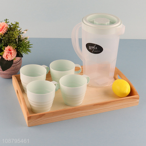 Best price plastic household water kettle water cup set