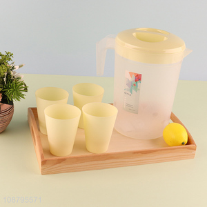 Most popular plastic water kettle drinking cup set
