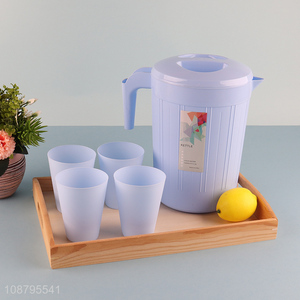 Good selling plastic water kettle water jug and water cup set