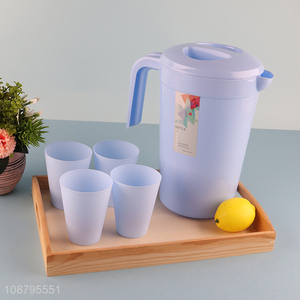 Hot sale plastic water kettle water jug with water cup set