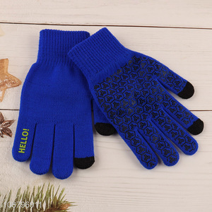 High quality full finger <em>winter</em> knit <em>gloves</em> for adults