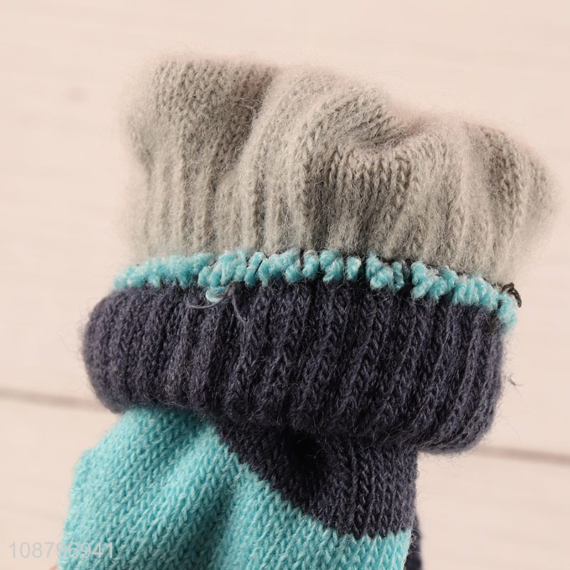 New product cute winter gloves hanging neck gloves for kids