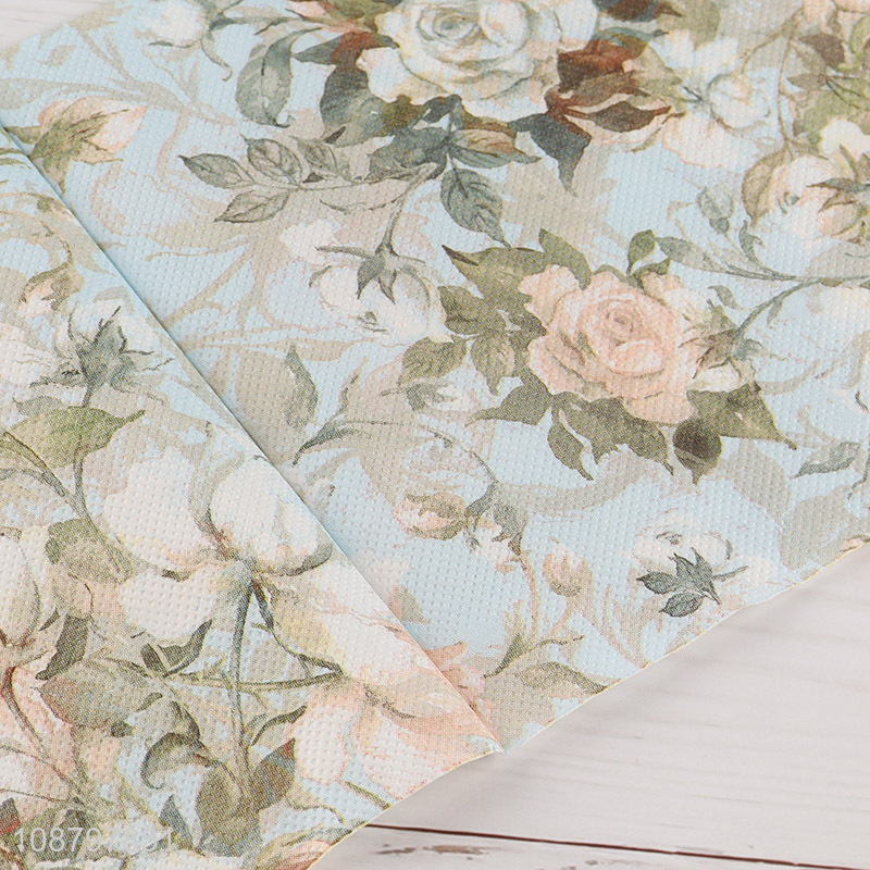 Online wholesale flower pattern paper napkin for restaurant