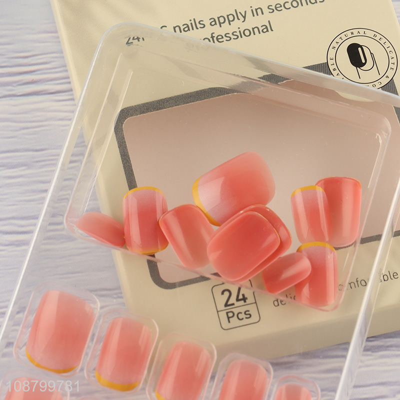New product 24pcs press on nails kit for women girls