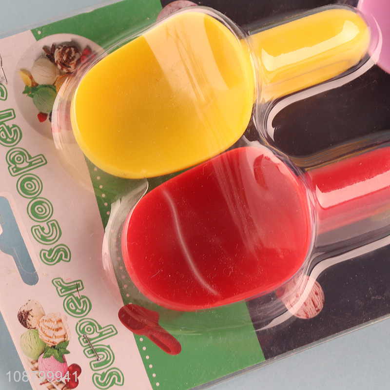 High quality 4ps plastic ice cream spoons tasting spoons
