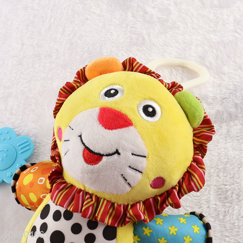 Wholesale baby stroller toy hanging plush rattle musical toy