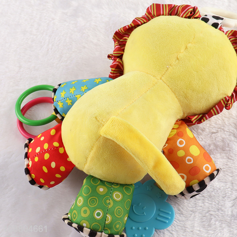 Wholesale baby stroller toy hanging plush rattle musical toy