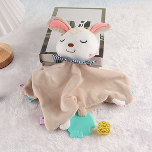 Hot selling soft stuffed animal baby blanket soothing toy