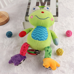 Factory price baby stroller toy hanging plush rattle musical toy