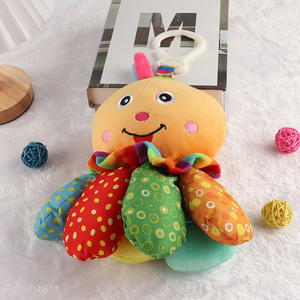 Good quality baby stroller toy hanging plush rattle musical toy