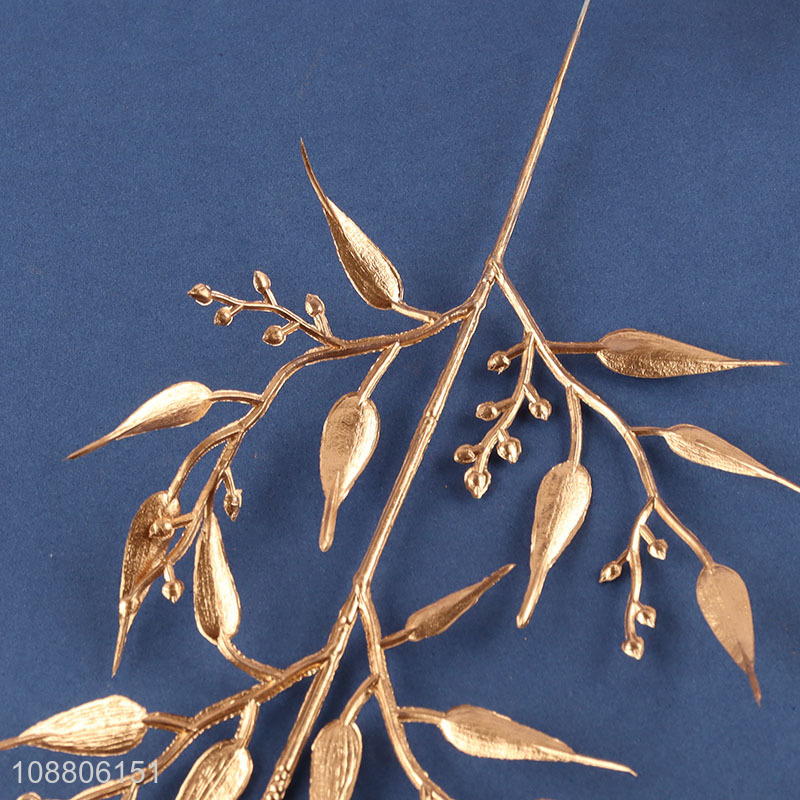 New product gold faux plant leaves for home office decoration