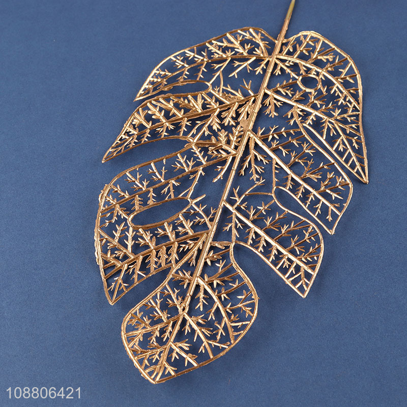 Factory price gold artificial plant leaves for garden decoration