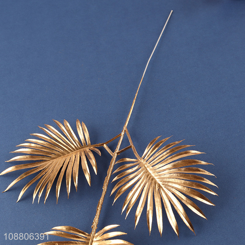New arrival golden artificial leaves plant for Christmas decor