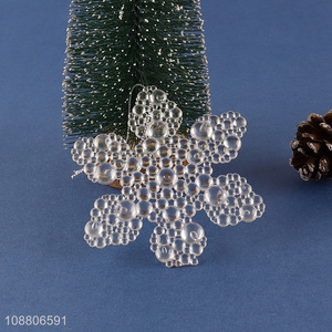 New arrival clear acrylic snowflake ornaments for winter Xmas tree decor