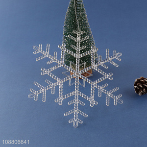 New product clear acrylic snowflake ornaments for winter Xmas tree decor