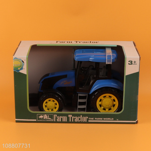 China supplier kids inertial farm tractor toy with lights