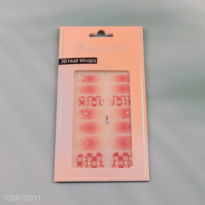 Good price heart pattern 14pcs nail sticker for women