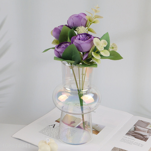 Top selling home decor glass <em>flower</em> <em>vase</em> wholesale