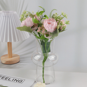 Popular products transparent glass flower vase for sale