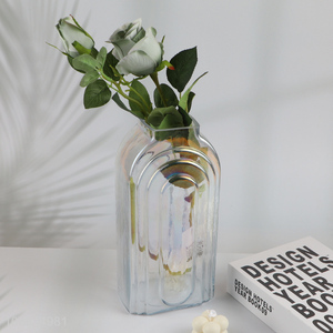 New arrival glass flower vase for home decor