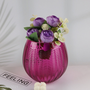 Low price tabletop decoration glass <em>flower</em> <em>vase</em> for sale