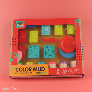 New product pizza series color mud set toys for kids