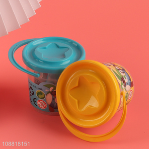 Best selling kids diy colored clay set toy with <em>plastic</em> <em>bucket</em>