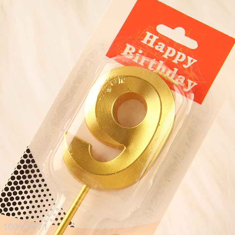 Good quality metallic number candle birthday candle