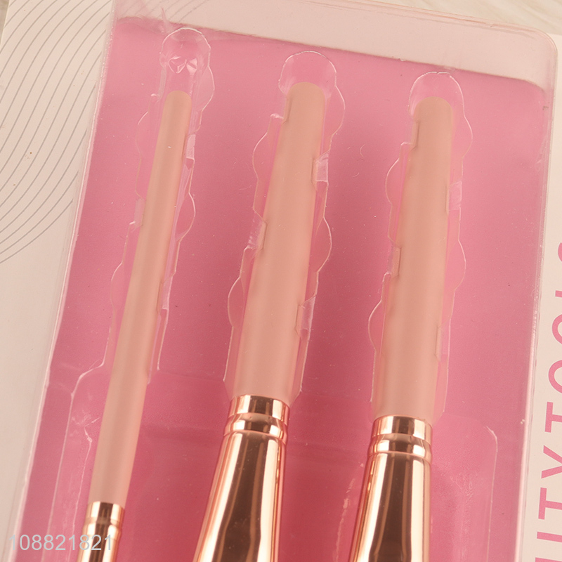 Best selling 3pcs pink makeup tool makeup brush set wholesale