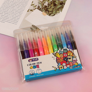 <em>Wholesale</em> 12 colors washable <em>water</em> <em>color</em> pens for children kids