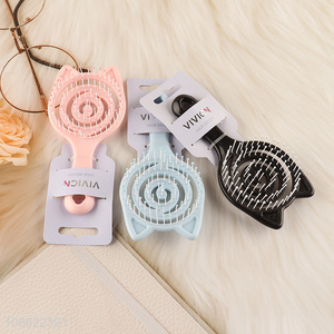 Factory price multicolor hollow cat shape hair comb hair brush