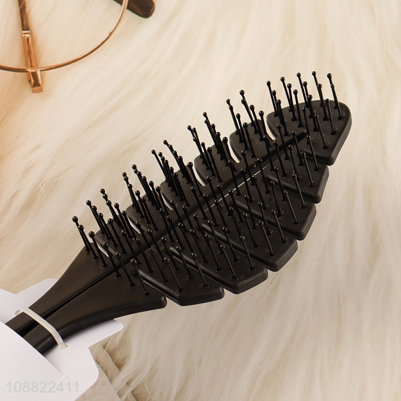 Good sale leave shape hollow anti-static hair comb wholesale