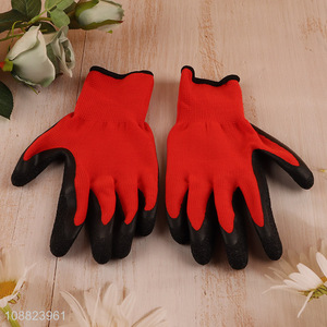 New arrival <em>latex</em> coated gardening <em>gloves</em> safety waterproof work <em>gloves</em>