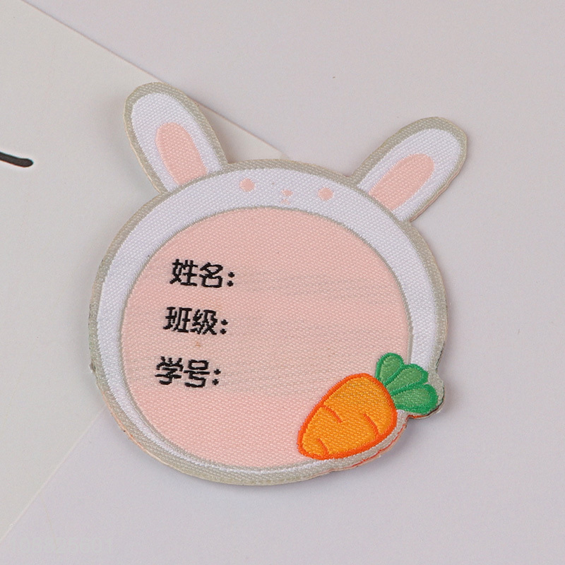Hot selling kawaii embroidered name patches for clothing jackets vests