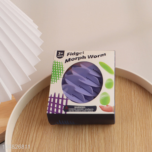 Wholesale fidget morph worm stretchy sensory stress toys for kids