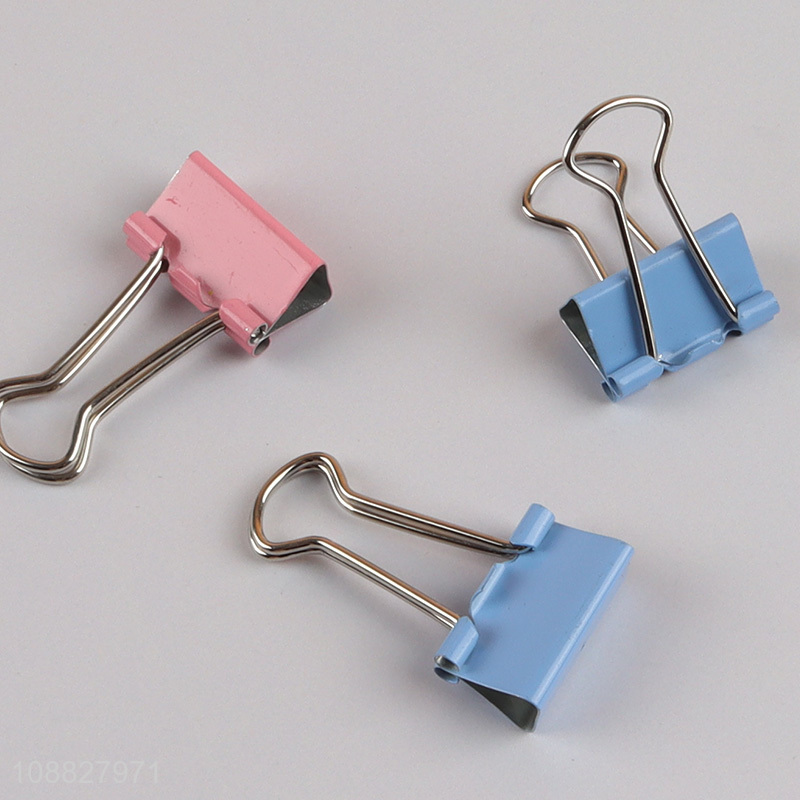 Wholesale colorful metal binder clips office clips ticket clips