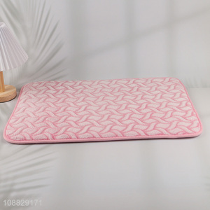 Online wholesale soft non-slip jacquard bathroom rugs bath mat