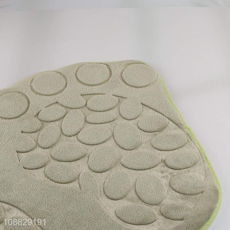 New arrival non-slip super absorbent embossed bathroom mat rugs