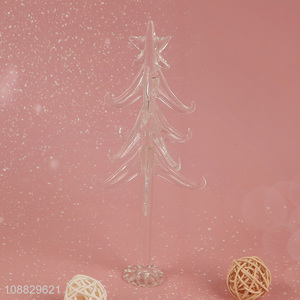 Online wholesale mini clear glass Christmas tree Christmas ornaments